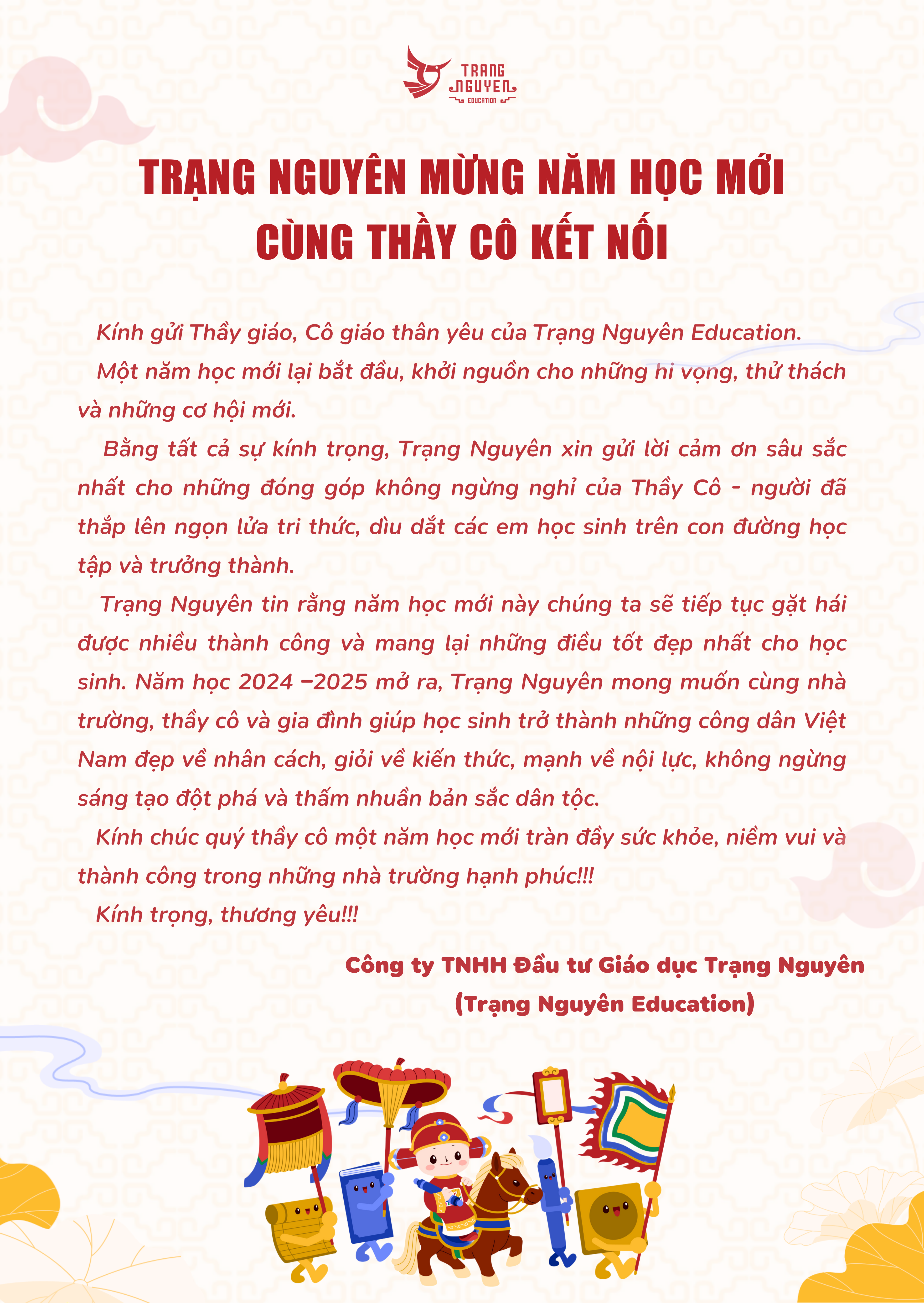 Trạng Nguyên mừng năm học mới - Cùng Thầy Cô kết nối